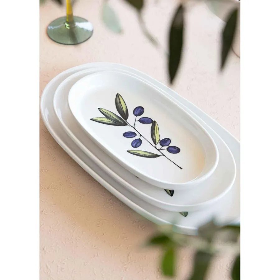 The Mia Olivos Oval Servis 2li 26 Cm