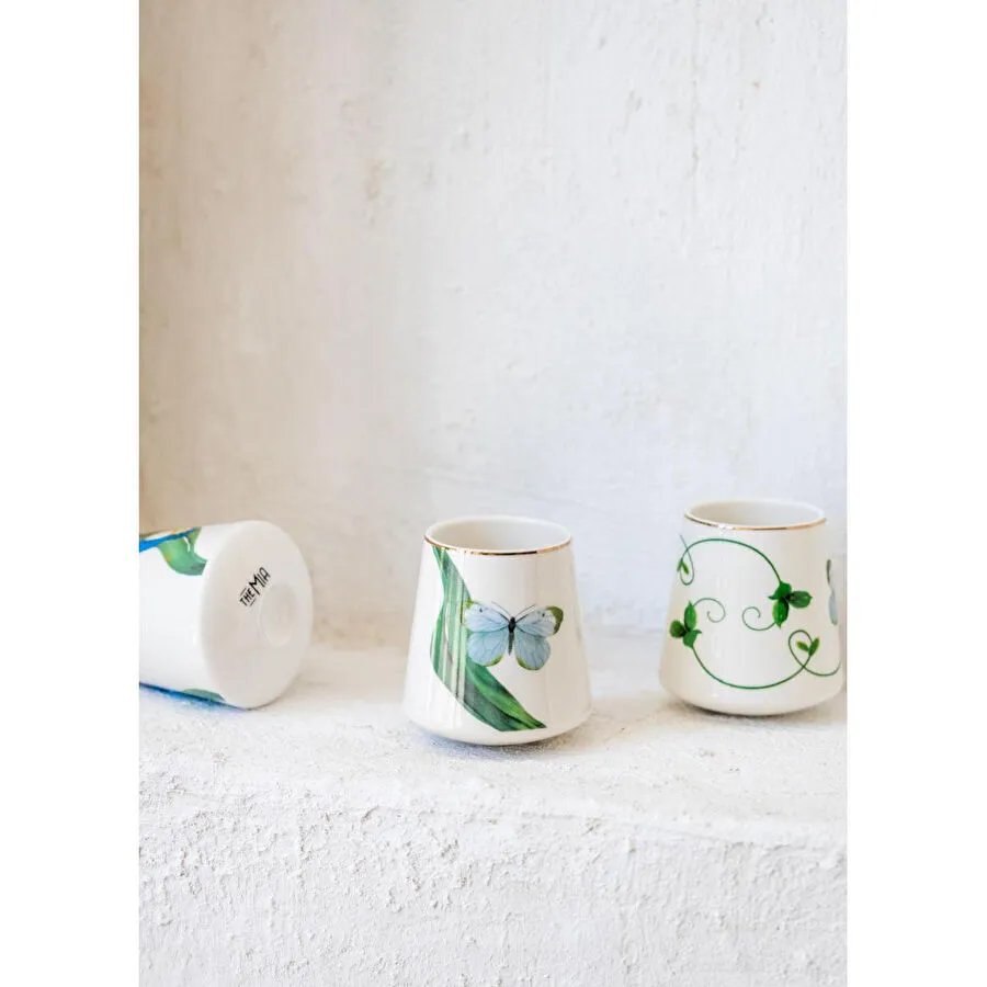 The Mia Folium Green Porselen Kupa Kpa0236 180 Cc