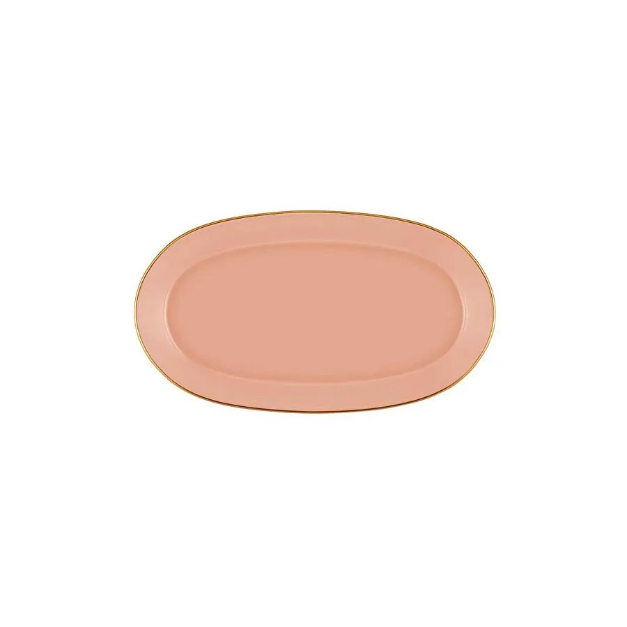The Mia Basic Oval Servis Somon Pembe 2li Set 29cm