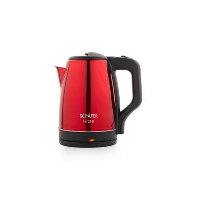 Schafer Hitze Paslanmaz Çelik Su Isıtıcı (Kettle)-Kırmızı