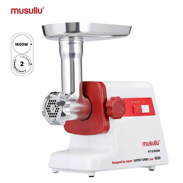 Musullu 1600w MT-G1600M Super Turbo Et Kiyma Makinesi, Rende Basliklar