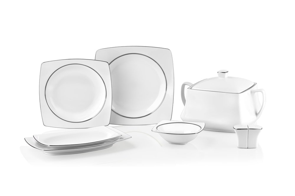 Taç Classy Platin 60 Parça 12 Kişilik Porselen Yemek Takımı