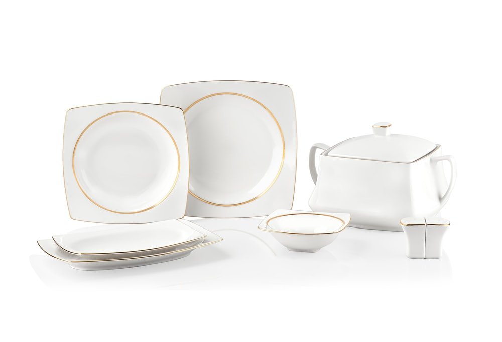 Taç Classy Gold 60 Parça 12 Kişilik Porselen Yemek Takımı