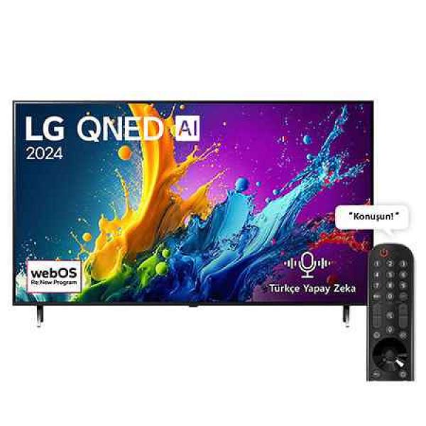 LG 86 inç LG QNED AI QNED80 4K Smart TV AI Sihirli Kumanda HDR10