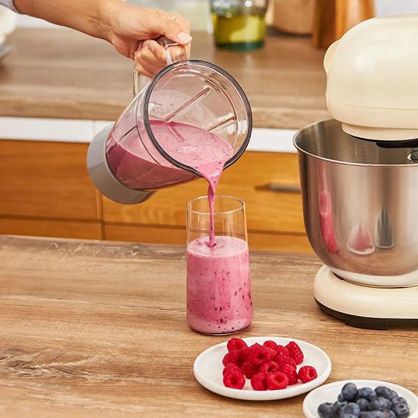 Emsan Bella Gusto Maxi Krem Kıyma Çekme /Sucuk-Sosis/İçli Köfte Aparatlı/Smooth Hazneli Hamur Yoğurma Makinesi 1300W 5L