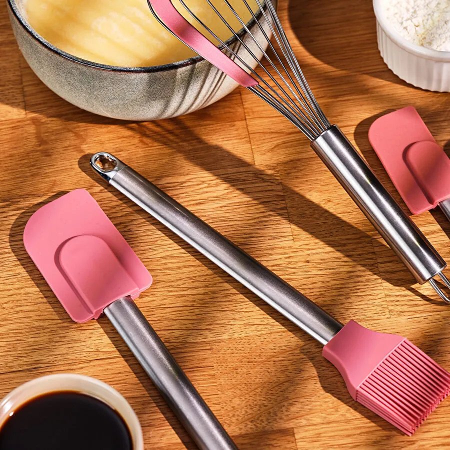 Emsan Bakery 4 Parça Pasta Hazırlık Seti Pembe