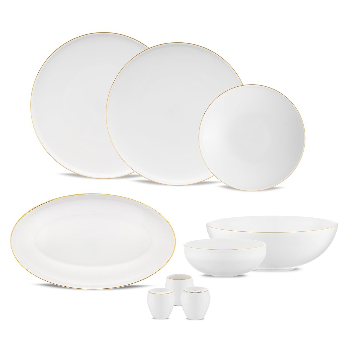Jumbo Belle Gold 55 Parça 12 Kişilik Yemek Takımı