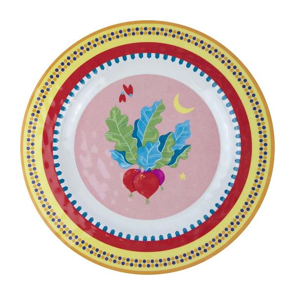 Baci Milano Mamma Mia 6'lı Turp Desenli Yemek Tabağı Seti 28 cm