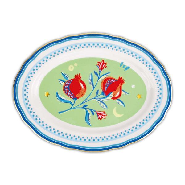 Baci Milano Mamma Mia Nar Desenli Oval Servis Tabağı 34 cm x 25 cm