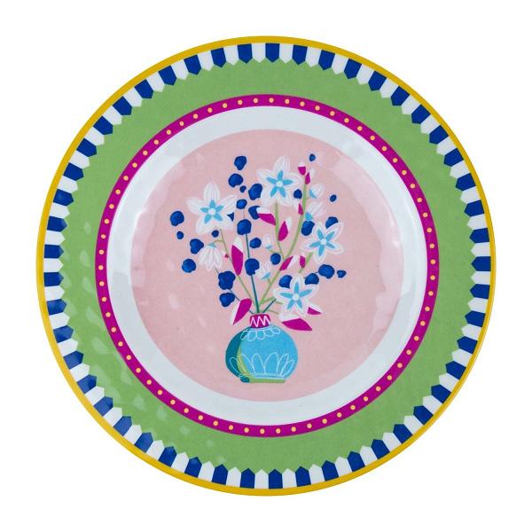 Baci Milano Mamma Mia 6'lı Vazo Desenli Tabak Seti 21,5 cm