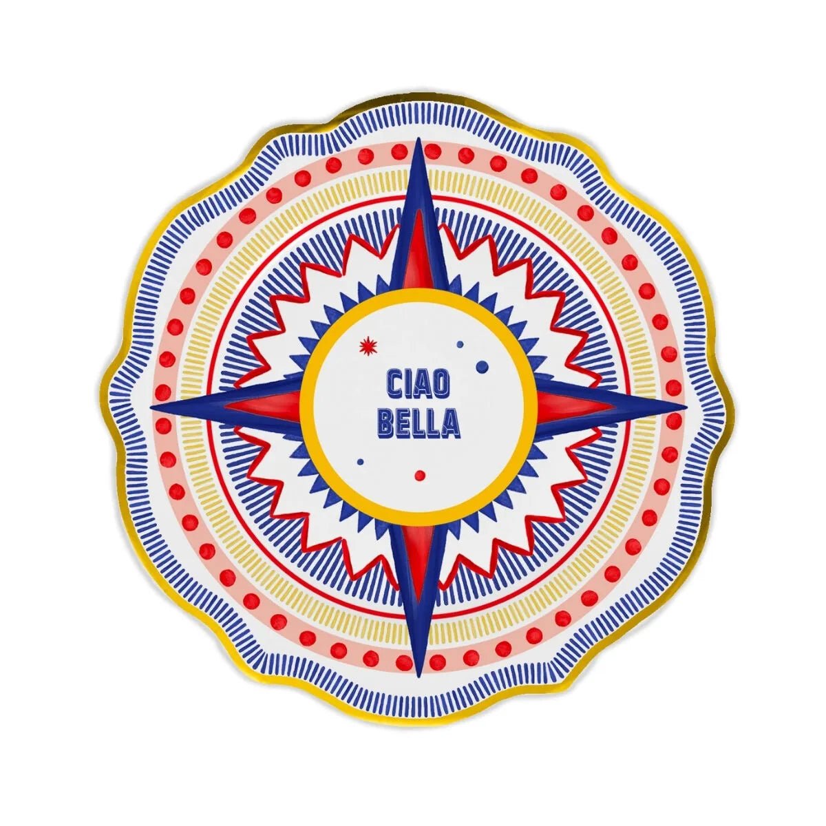 Baci Milano Dolce Vita 6'lı Ciao Bella Servis Tabağı 27 cm Porselen