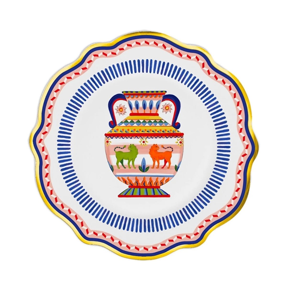 Baci Milano Dolce Vita 6'lı Amhora Pasta Tabağı 21 cm Porselen