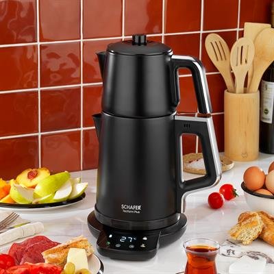 Schafer Teaform Plus Dijital Paslanmaz Çay Makinesi-Siyah