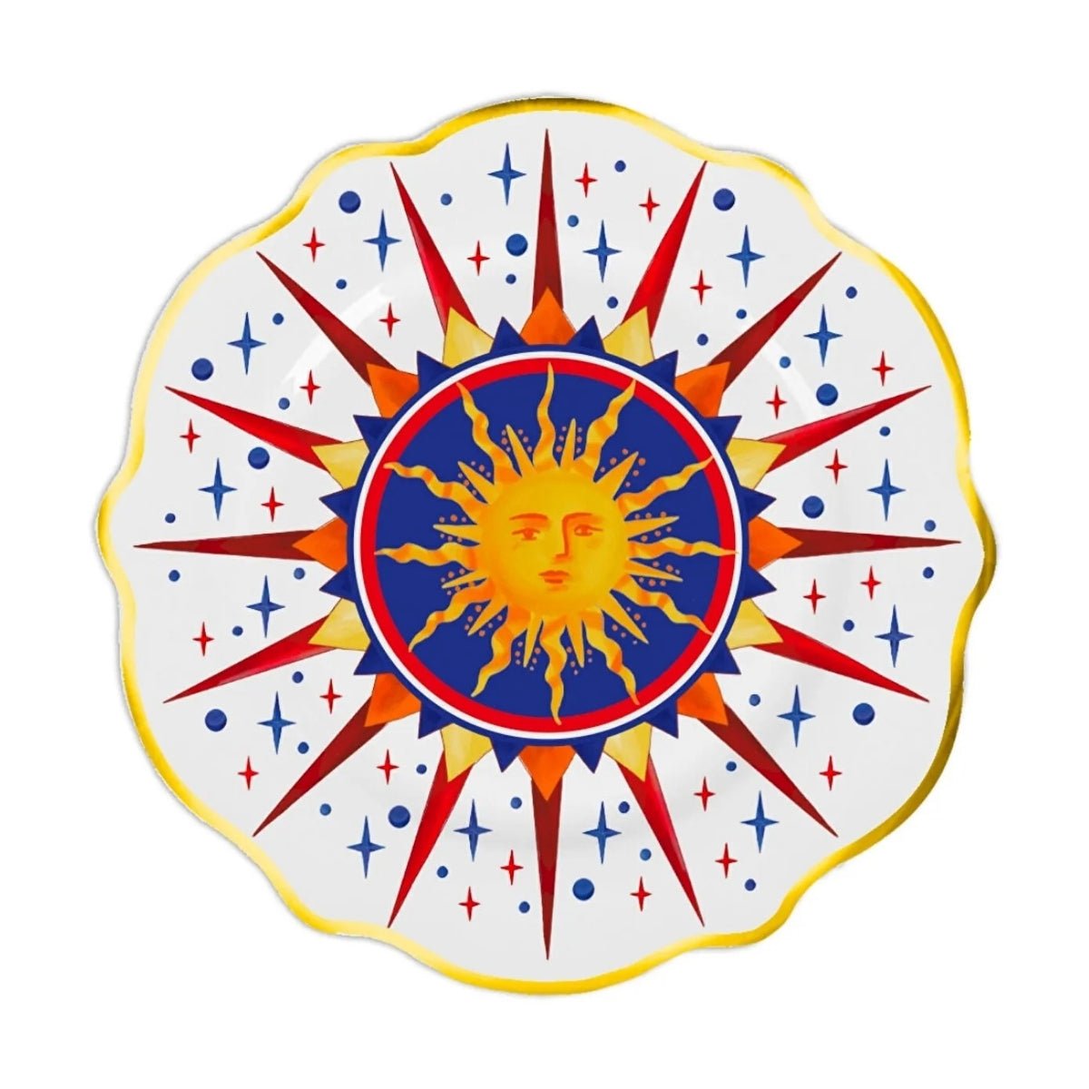 Baci Milano Dolce Vita 6'lı Sun Pasta Tabağı 21 cm Porselen