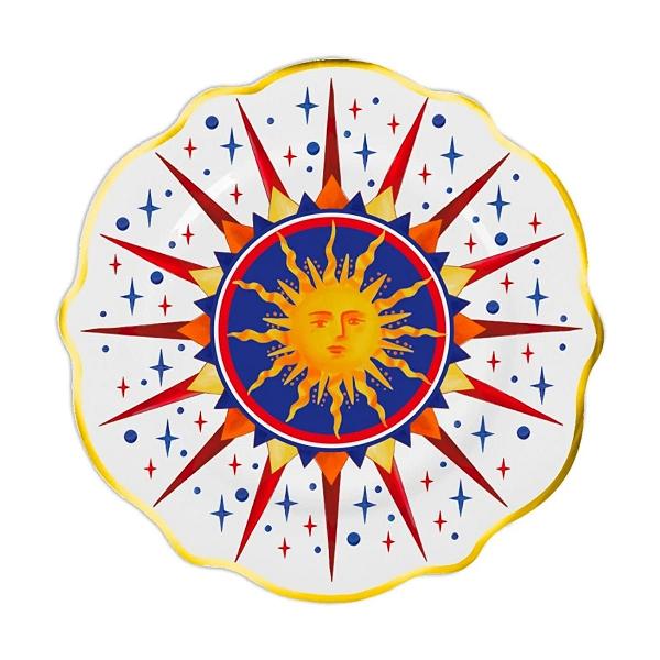 Baci Milano Dolce Vita 6'lı Sun Pasta Tabağı 21 cm Porselen