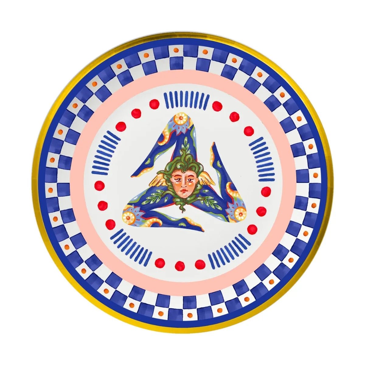 Baci Milano Dolce Vita 6'lı Trinacria Ekmek Tabağı 16 cm Porselen