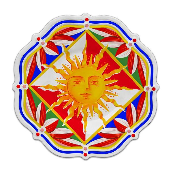 Baci Milano Dolce Vita Sun 6'lı Pasta Tabağı 22 cm Melamin