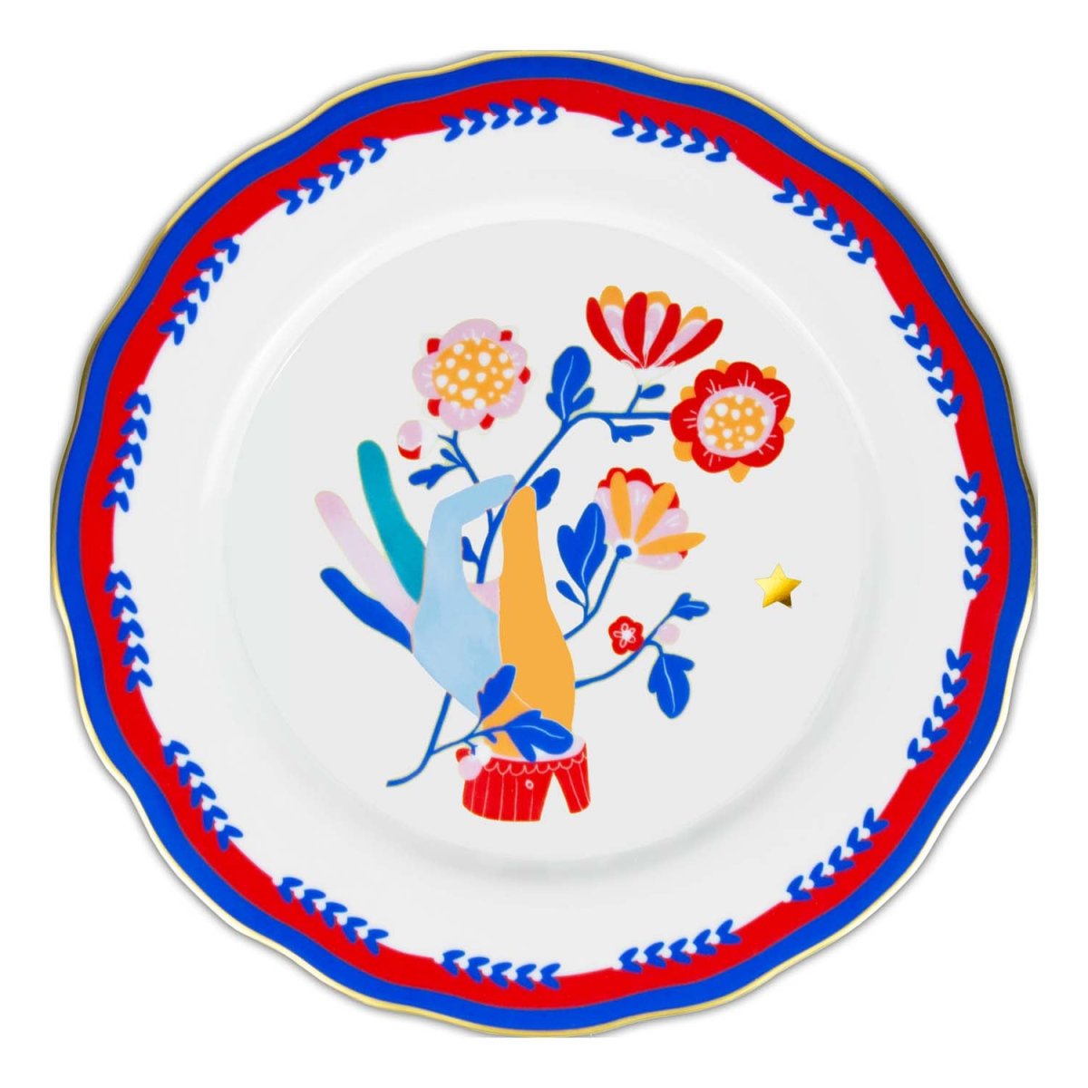 Baci Milano Mamma Mia El Desenli Yemek Tabağı 28 cm