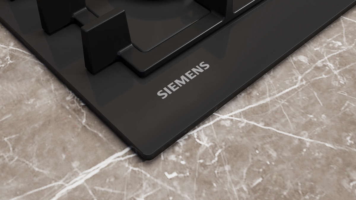Siemens EN6B6NP40R iQ300 Gazlı Ocak 60 cm Sert cam, Siyah