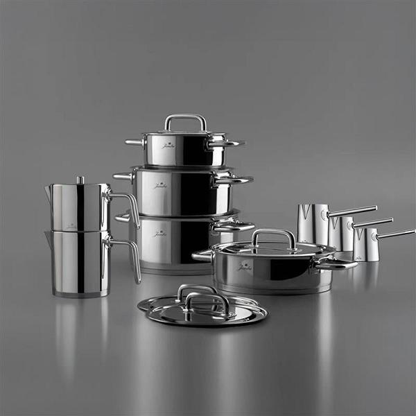 Jumbo Metalix 14 Parça Çelik Çeyiz Seti (Metalix 8 Parça Çelik Tencere Seti-Metalix Full Metal Çaydanlık-3'lü Cezve)