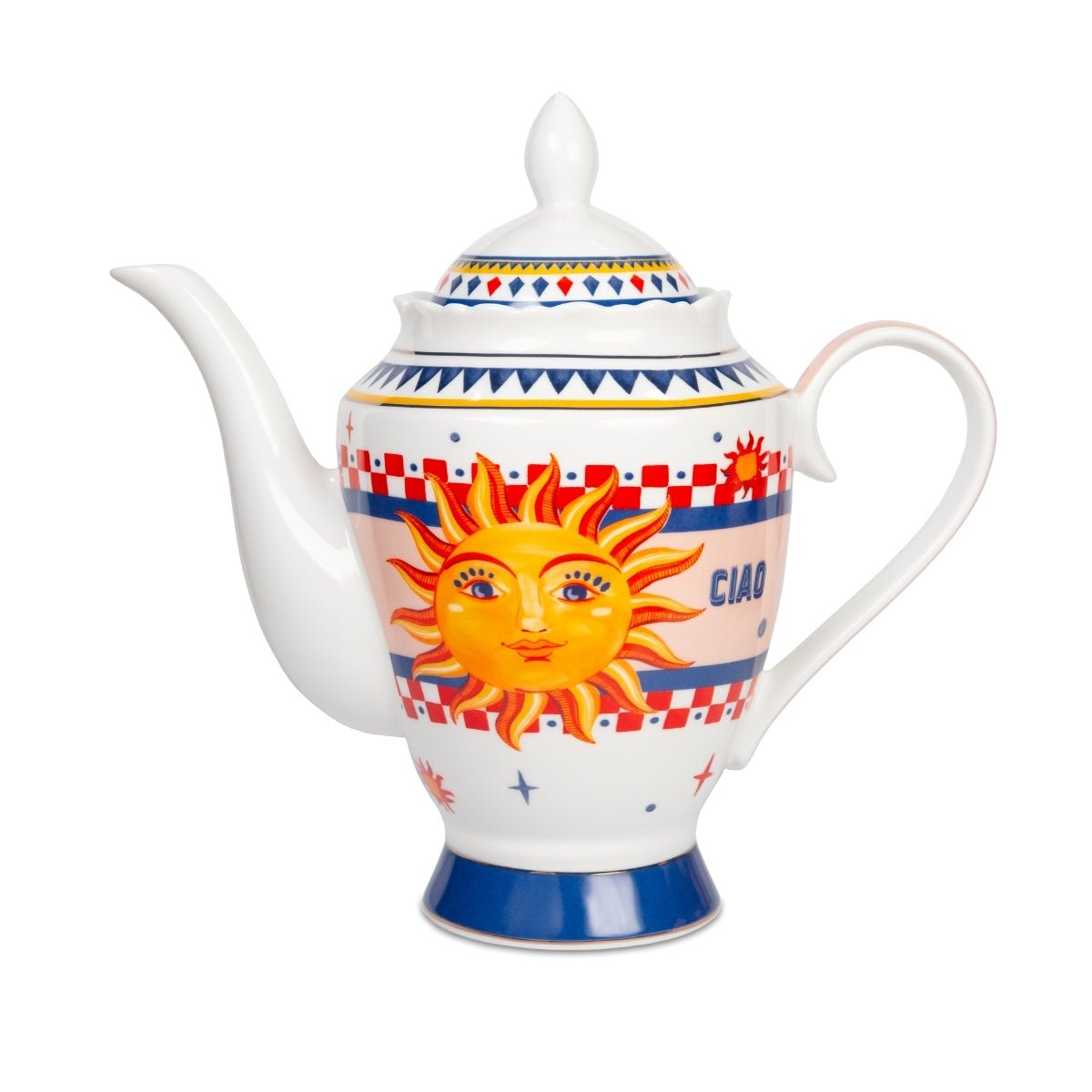 Baci Milano Dolce Vita Güneş Desenli Porselen Çaydanlık 13 Cm