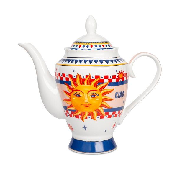 Baci Milano Dolce Vita Güneş Desenli Porselen Çaydanlık 13 Cm