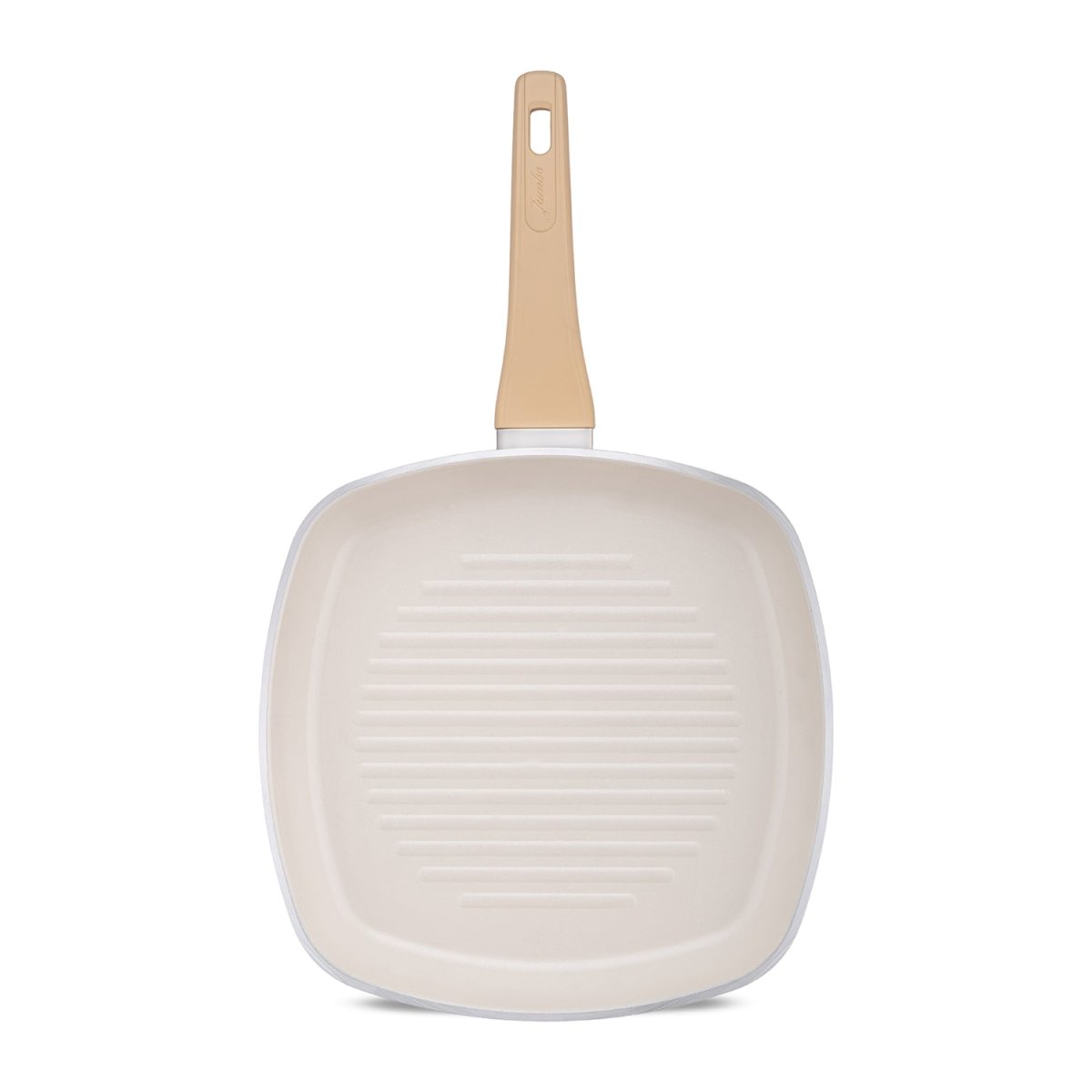 Jumbo Swiss Crystal Dark Cream İndüksiyon Tabanlı Grill Tava 28 cm