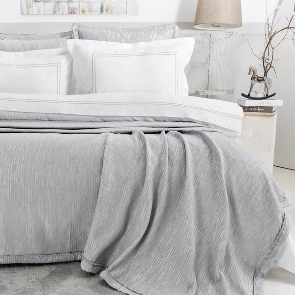 Schafer Home Pavia Şönil Yatak Örtüsü Nevresim Seti 7 Parça-Gri