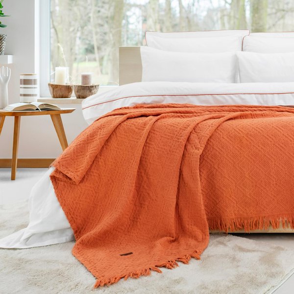 Schafer Home Kylie Yatak Örtüsü Nevresim Seti 7 Parça-Kiremit