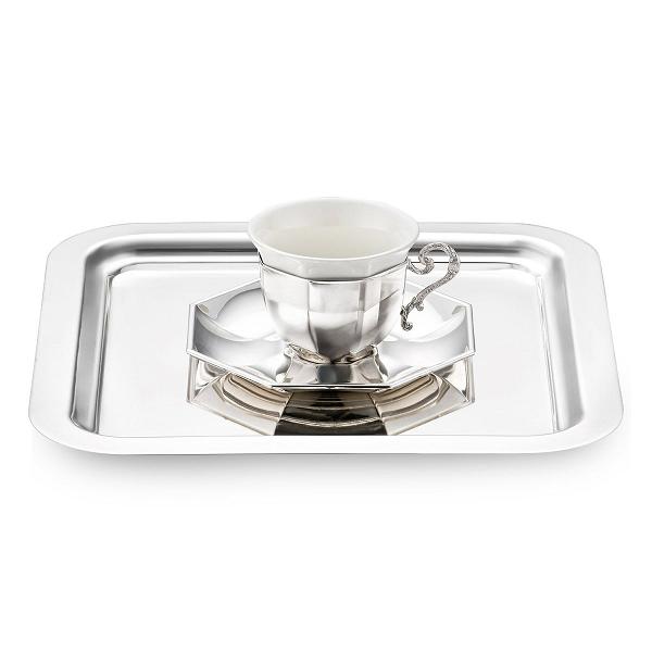 Jumbo Timeless MMXXV Tek Kişilik Kahve Fincan Seti Silver