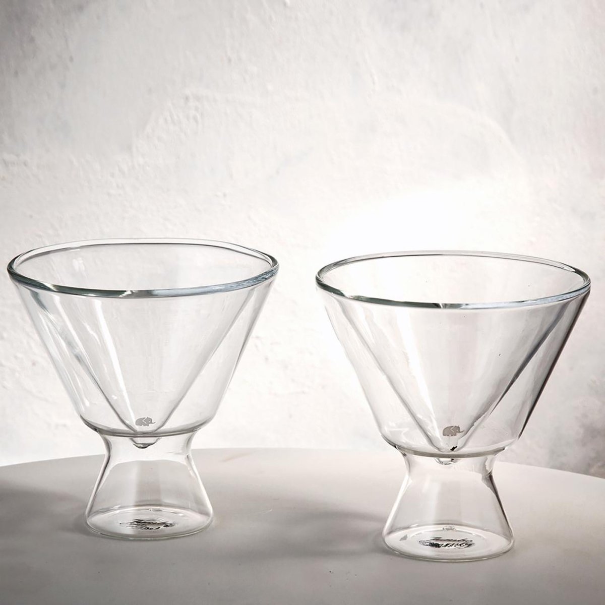 Jumbo Glory 2'Li Double Wall Çift Cidarlı V Bardak ve Tatlı Sunum Kasesi 150 Ml