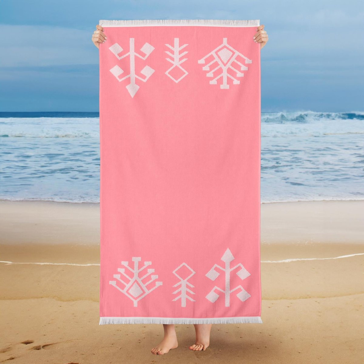 Schafer Home Ethnic Plaj Havlusu-75x150-Pembe