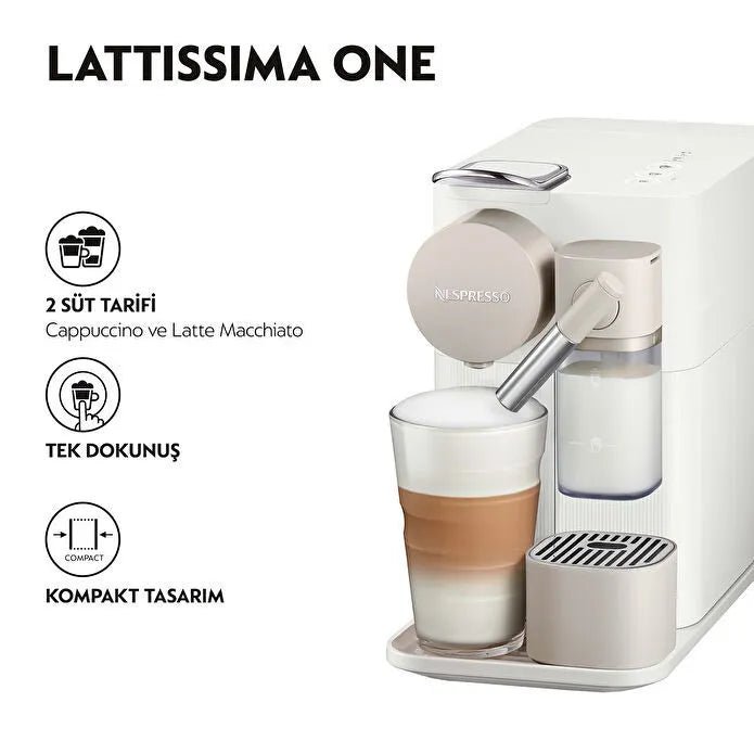 Nespresso F121 Lattissima One White Süt Çözümlü Kahve Makinesi