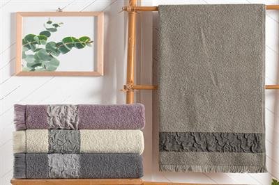 Schafer Home Crepe Armürlü Havlu 50x90 Cm-Gri