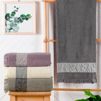 Schafer Home Crepe Armürlü Havlu 70x140 Cm-Antrasit