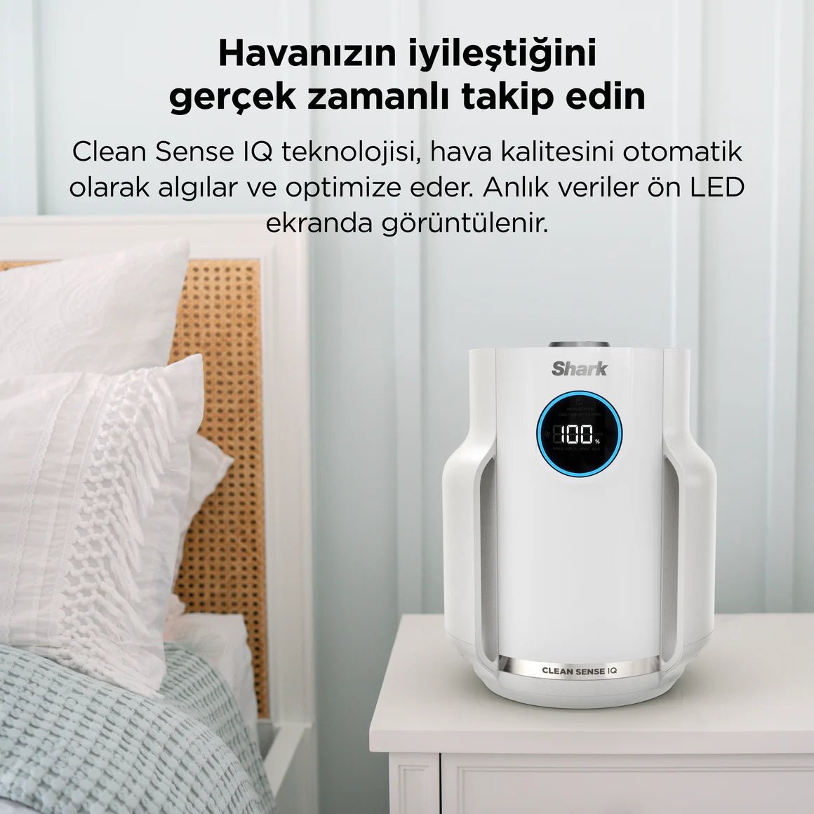 Shark NeverChange5 Compact Pro Hava Temizleyici - Beyaz HP072EUWH