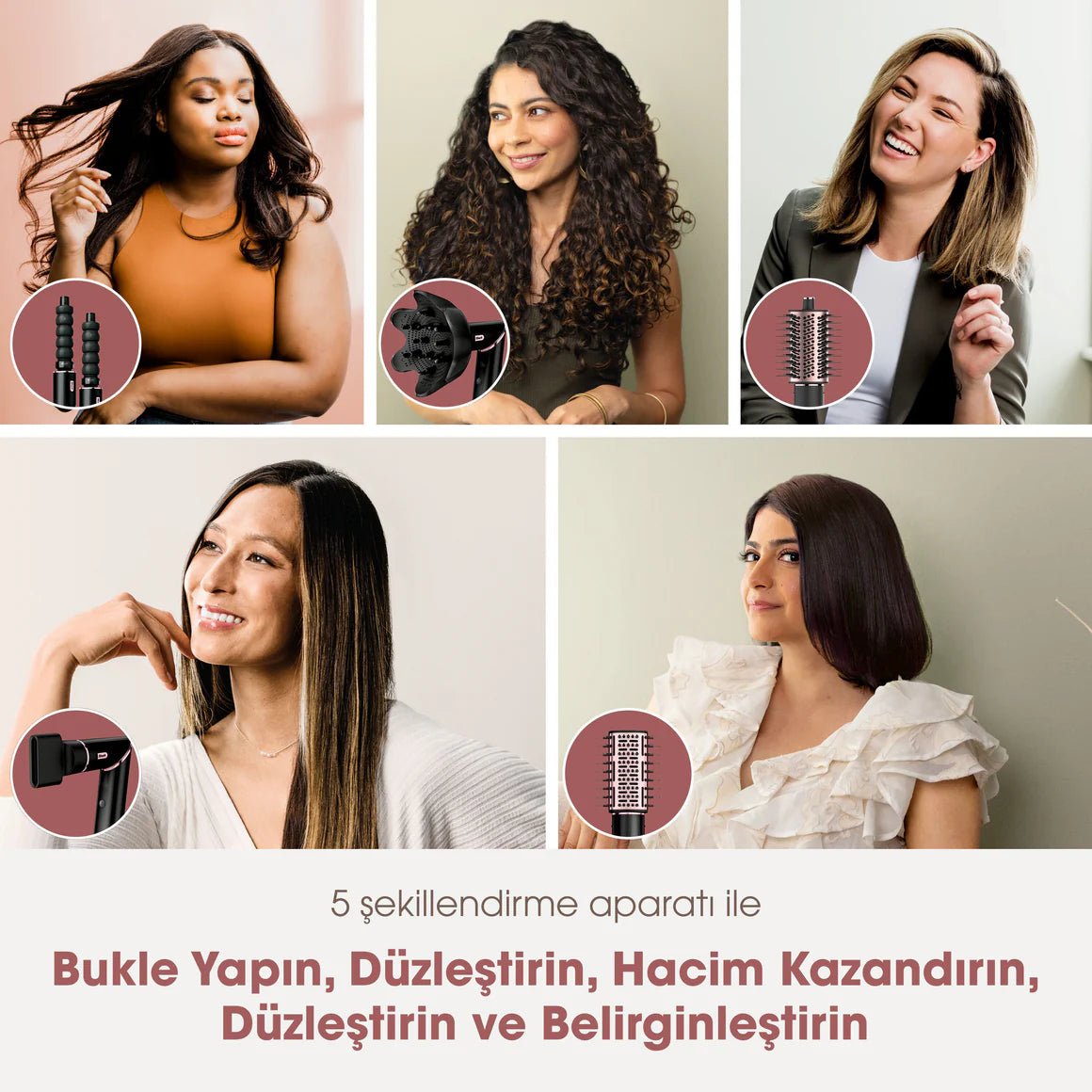 Shark FlexStyle 5-in-1 Saç Kurutma ve Şekillendirme Sistemi Black- HD446EU