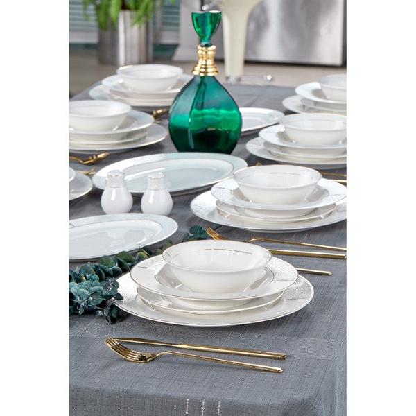 Taç Eliza Noya 53 Parça 12 Kişilik Yemek Takımı Platin