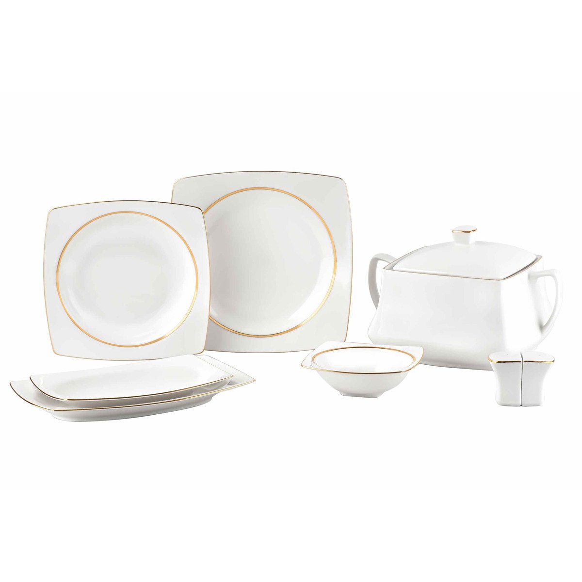 Taç Classy Platin 60 Parça 12 Kişilik Porselen Yemek Takımı