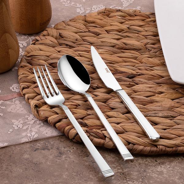 Taç Ravello Viento 84 Parça 12 Kişilik Çatal Kaşık Bıçak Seti