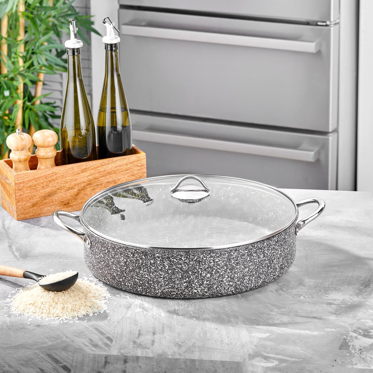 Taç Ultra Granit  Basık Tencere 24 Cm