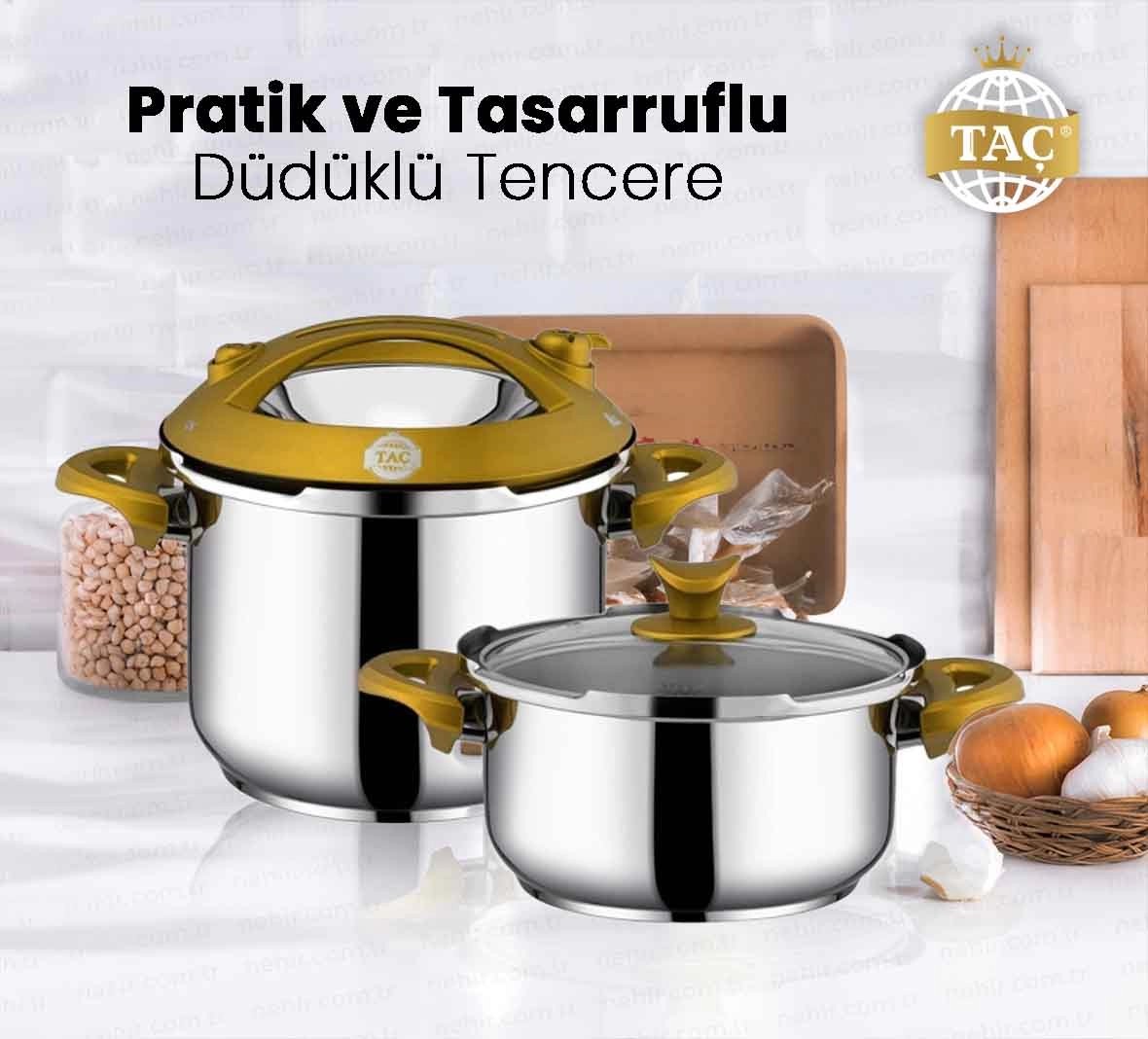 Taç Bengü İndüksiyon Tabanlı Basık Tencere 24cm