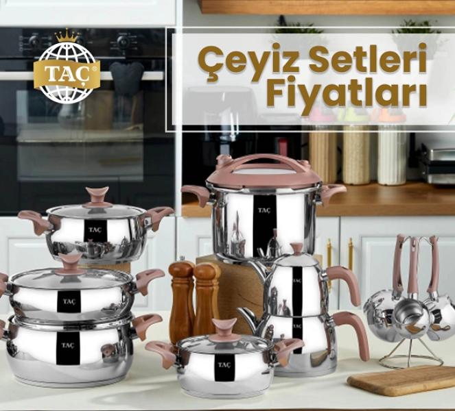 TAÇ VALLENA XL 17 PRÇ ÇELİK ÇEYİZ SETİ PLATİN