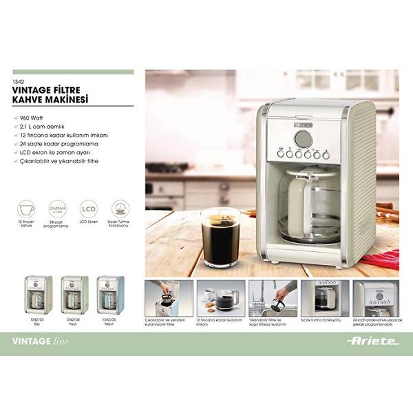 Ariete Vintage Filtre Kahve Makinesi - Mavi