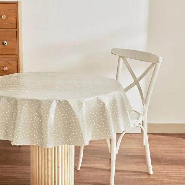 Karaca Home Luna Puantiyeli Pvc Masa Örtüsü Antrasit