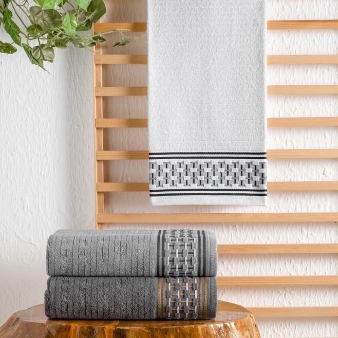 Schafer Home Plain Jakarlı Havlu 70x140-Beyaz