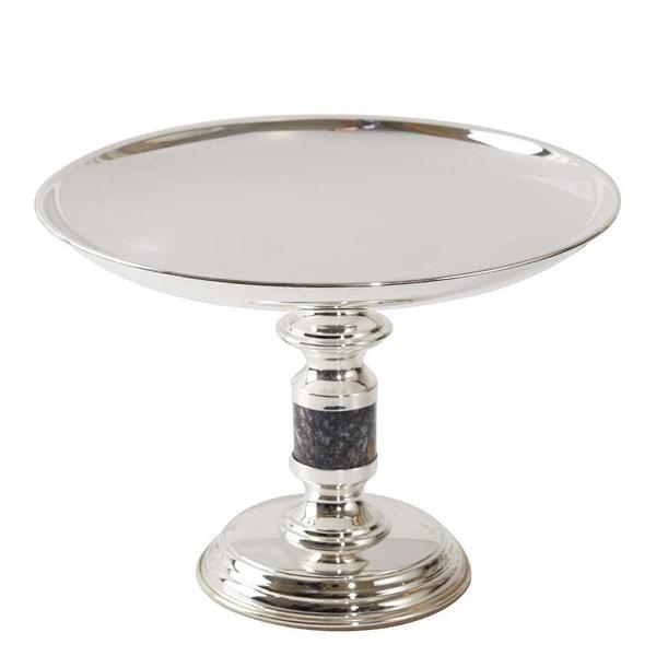 Beige & Stone Frezya Metal Ayaklı 23 Cm Tatlı Meyve Servis/sunum Tepsisi
