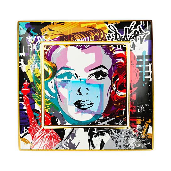 Baci Milano Street Art Gift Tepsi 25 cm x 25 cm Marilyn