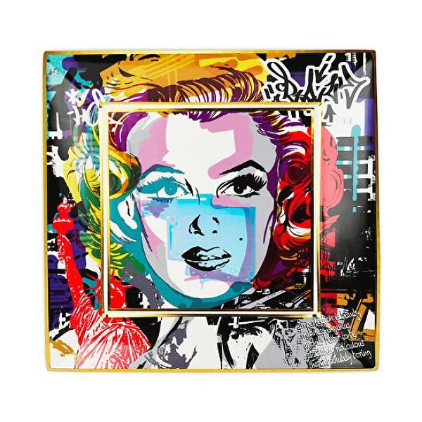 Baci Milano Street Art Gift Tepsi 25 cm x 25 cm Marilyn
