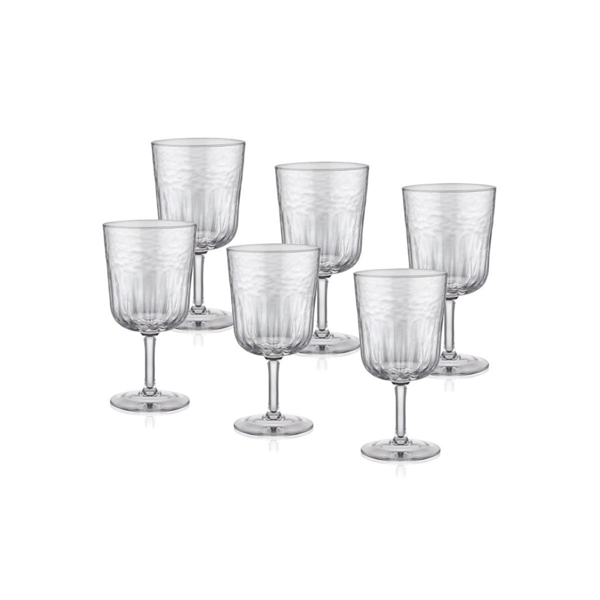 Kristalin Tulipa Opt.36 Wine 350 Ml Ayakli Bardak 6lı